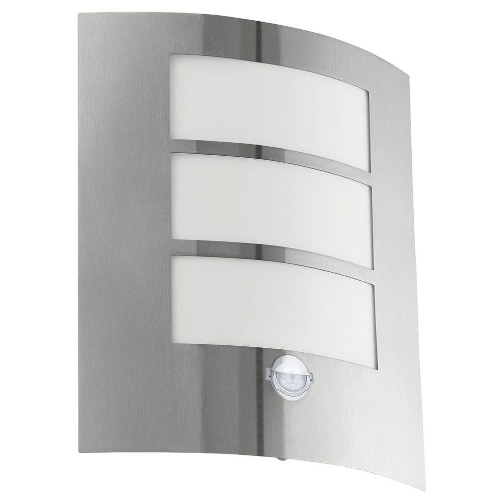 EGLO AL-DL/1 EDELSTAHL M.SENSOR 'CITY' City Außendeckenleuchte PL/E27,1X15 W
