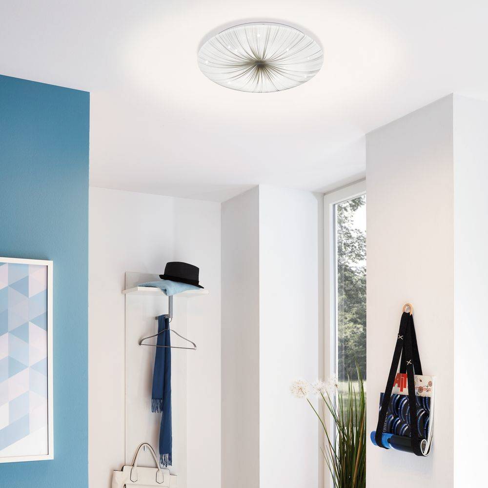 Eglo Leuchten EGLO Nieves, 1 Glühbirne(n), LED, IP20, Silber, Weiß