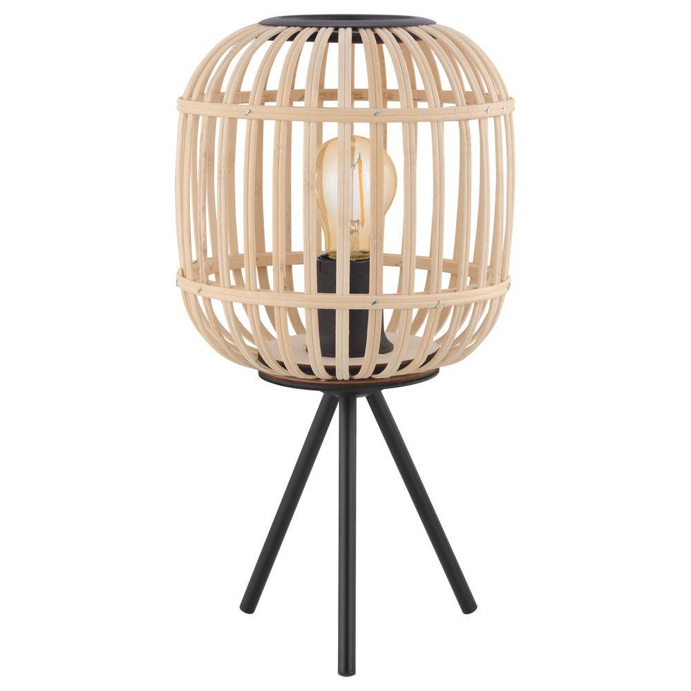 EGLO Bordesley - Schwarz - Holz - Stahl - Holz - E27 - 1 Glühbirne(n) - 220-240