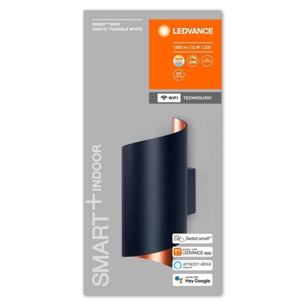 LEDVANCE Smart + Twist 4058075574090 LED-Wandleuchte 12W LED Schwarz