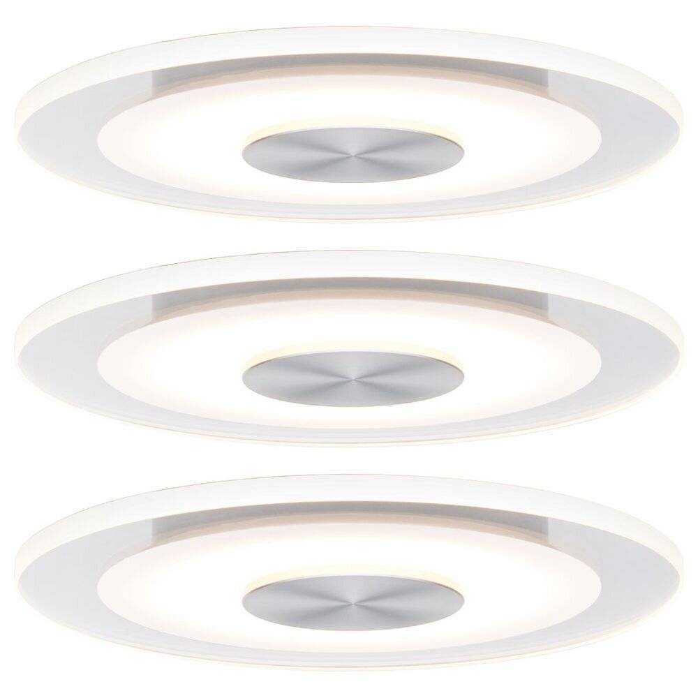 Premium EBL Set Whirl rd dim LED 3x5,5W 230V 120mm Alu gedreht/Satin Alu/Acryl