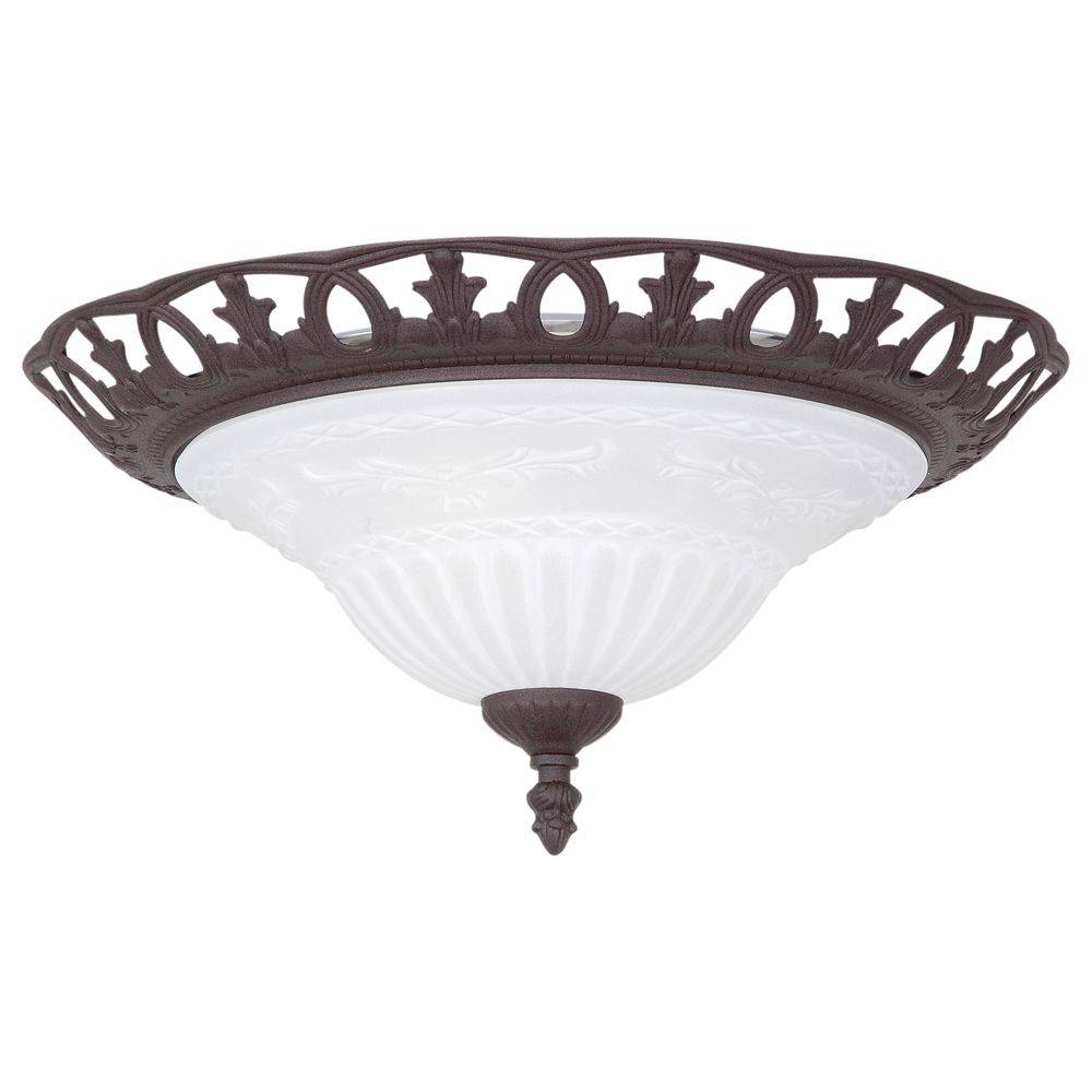 TRIO Deckenleuchte max.2x60W6102021-24rostfarbig E27 h 50cm Glas