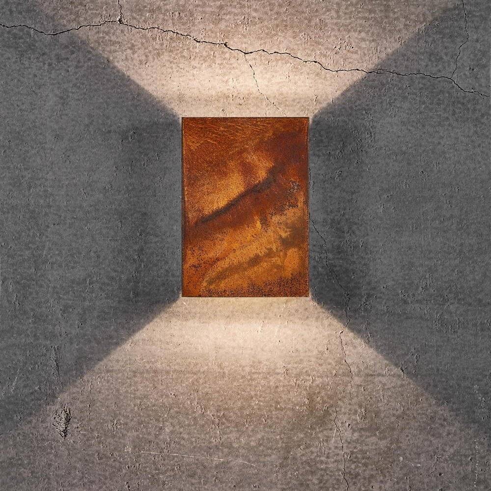 LED Wandleuchte Fold in Rostfarbig 2x 5W 400lm IP54