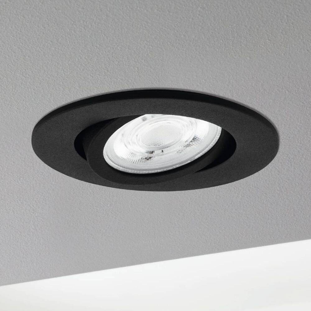 LED Einbauleuchte Saliceto in Schwarz 5W 400lm