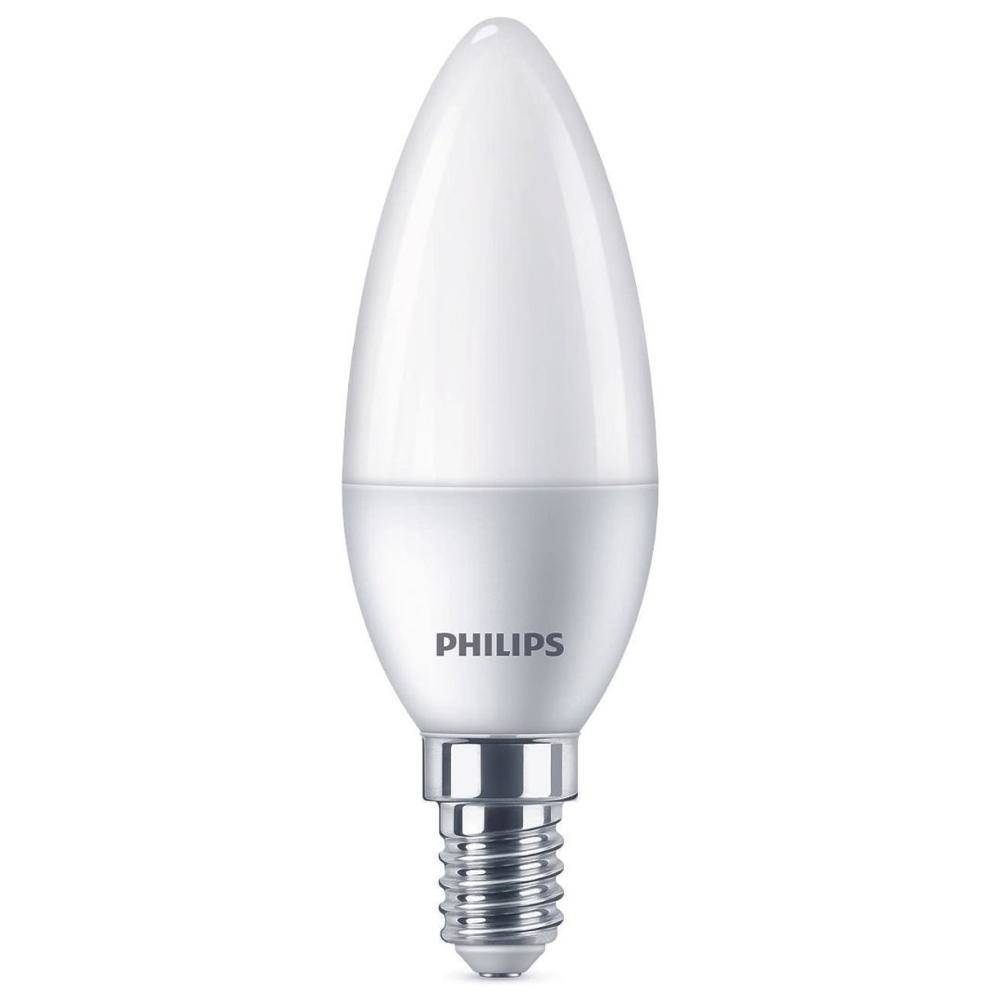 Philips LED Lampe ersetzt 40W, E14 Kerzenform B35, weiß, warmweiß, 470 Lumen, nicht dimmbar, 3er Pack