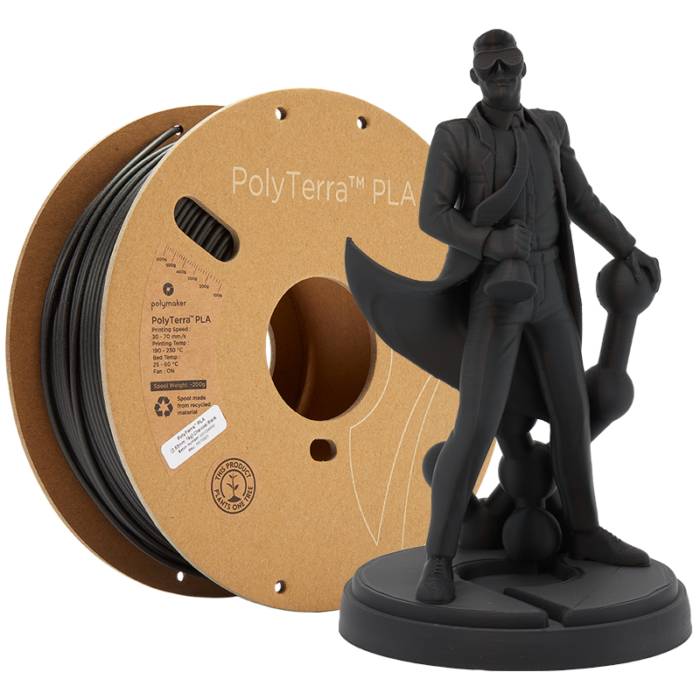 Polymaker PolyTerra PLA Charcoal Black
