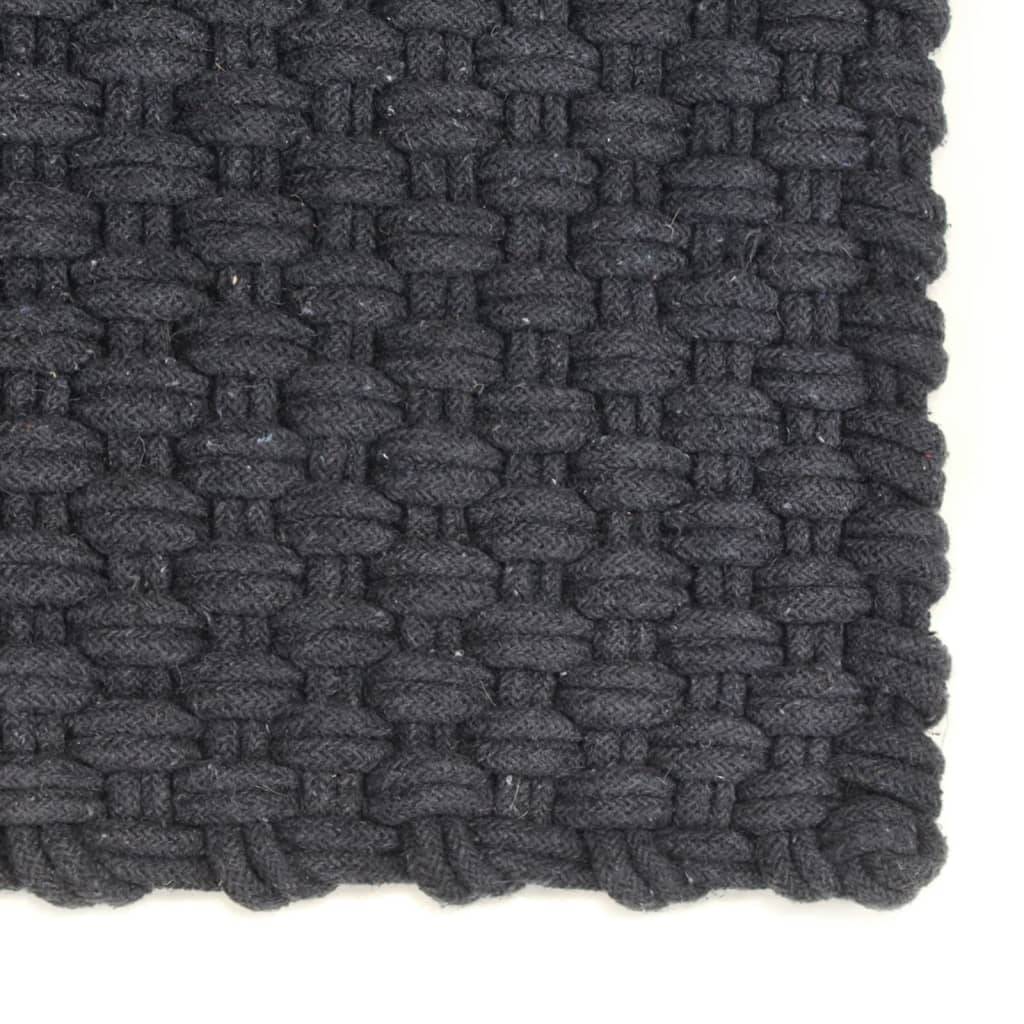 vidaXL Teppich Rechteckig Anthrazit 160x230 cm Baumwolle