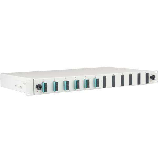 EFB-Elektronik BA71203L12OM3, Spleißbox SC 50/125µ OM3 ausziehbar, 12 Pigtails abgesetzt / 6 Kupplungen