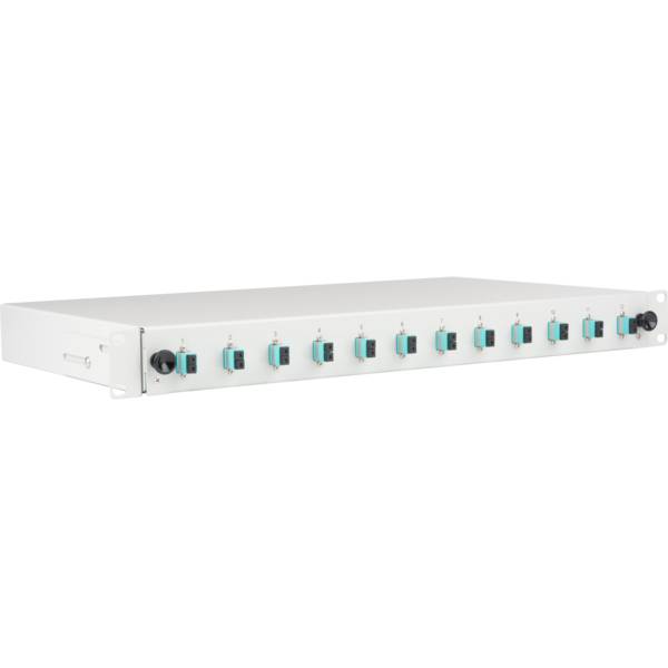 EFB-Elektronik B71901L24OM3, Spleißbox LC 50/125µ OM3 ausziehbar, 24 Pigtails / 12 Kupplungen
