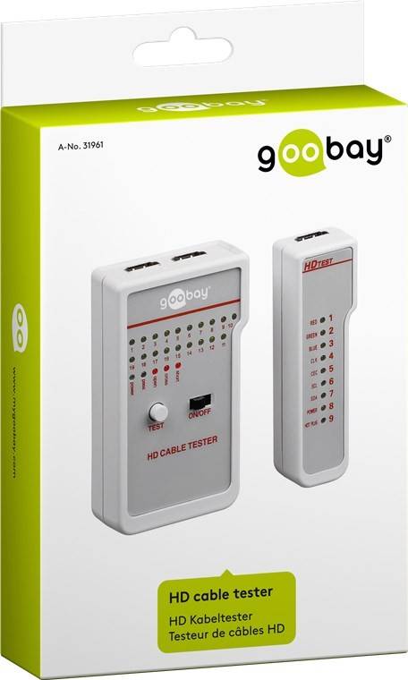 Goobay HD Kabeltester 1x Kabeltester mit 2x HDMI™-Buchsen (Typ A) 1x Kabeltester mit 1x HDMI™-Buchse (Typ A)
