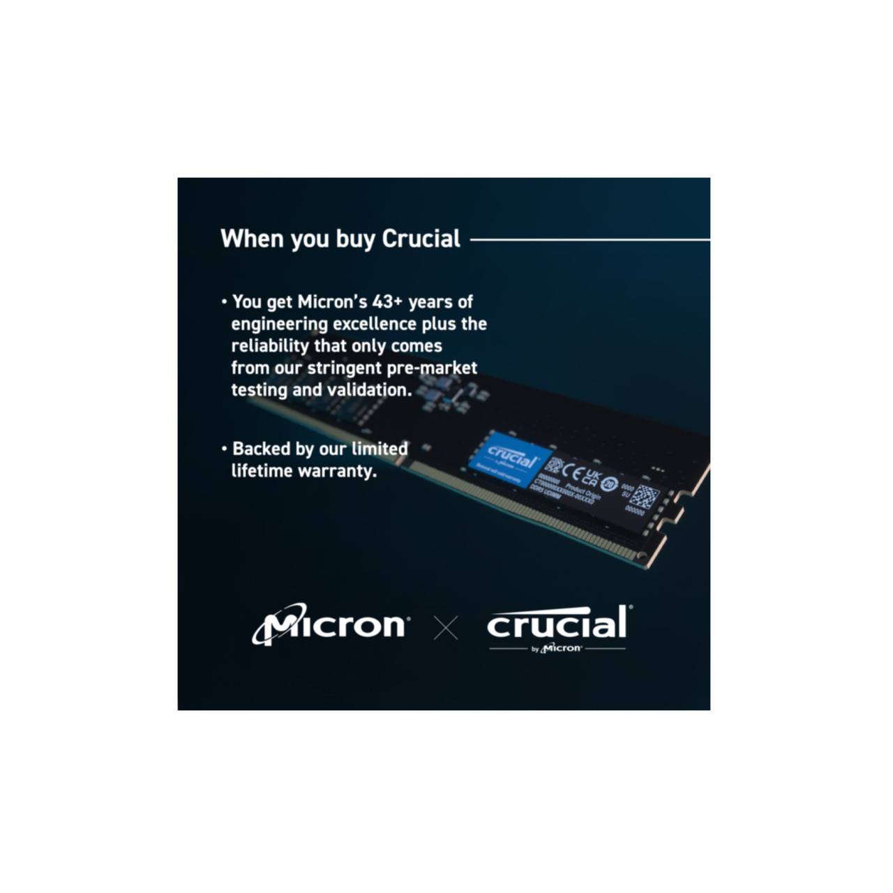 Crucial CT2K16G56C46U5 PC-Arbeitsspeicher Kit DDR5 32 GB 2 x 16 GB ECC 5600 MHz 288pin DIMM CL46 CT2K16G56C46U5
