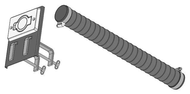 Absaugarm Insallationskit, ohne Arm, für WLA 250