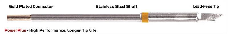 Lötspitze Messerform 4,50mm (0,177"), vergrößerter Zinnbereich 6,1mm (0,24"), Power Plus