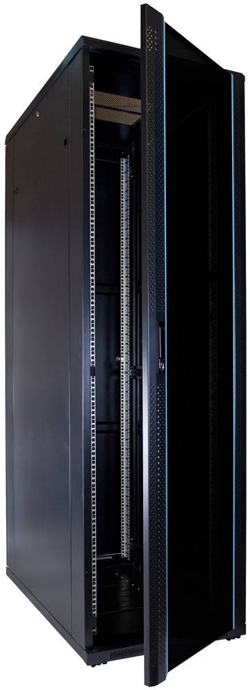 Danicom - 42 HE 19” Serverschrank, mit Glastür (BxTxH) 600 x 1000 x 2000mm