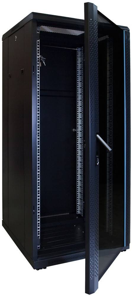 Danicom - 27 HE 19” Serverschrank, mit Glastür (BxTxH) 600 x 600 x 1400mm