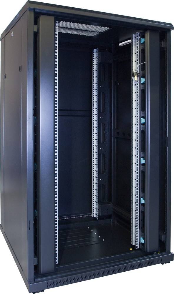 Danicom - 27 HE 19” Serverschrank, mit Glastür (BxTxH) 800 x 800 x 1400mm