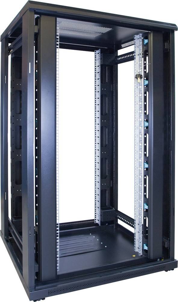 Danicom - 27 HE 19” Serverschrank, mit Glastür (BxTxH) 800 x 800 x 1400mm