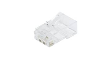 Danicom - RJ45 CAT5e Netzwerkstecker – ungeschirmt - für Starrleiter und verseilte Kabel - 10 Stück