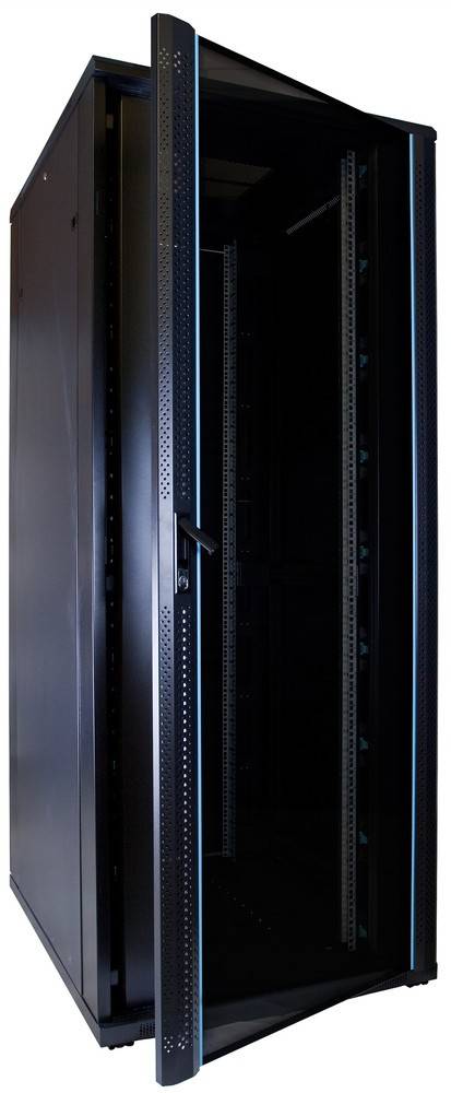 Danicom - 42 HE 19” Serverschrank, mit Glastür (BxTxH) 800 x 1000 x 2000mm