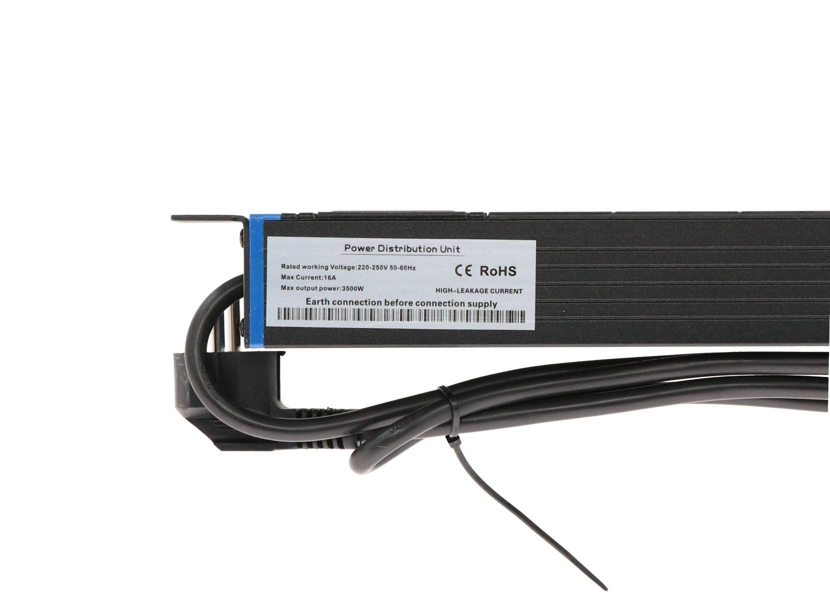 Danicom - 19” Steckdosenleiste mit Schalter - 8-fach