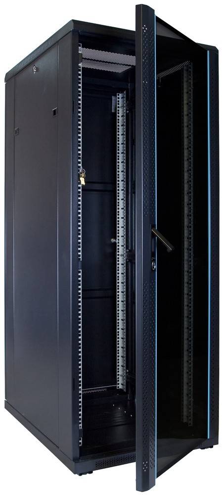 Danicom - 32 HE 19” Serverschrank, mit Glastür (BxTxH) 600 x 800 x 1600mm