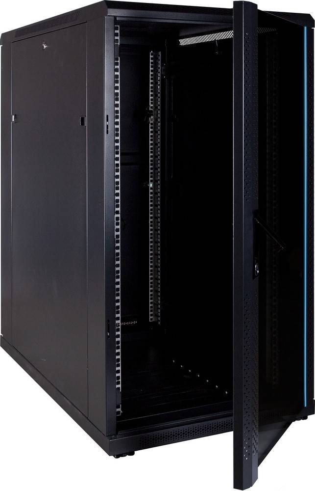 Danicom - 22 HE 19” Serverschrank, mit Glastür (BxTxH) 600 x 1000 x 1200mm