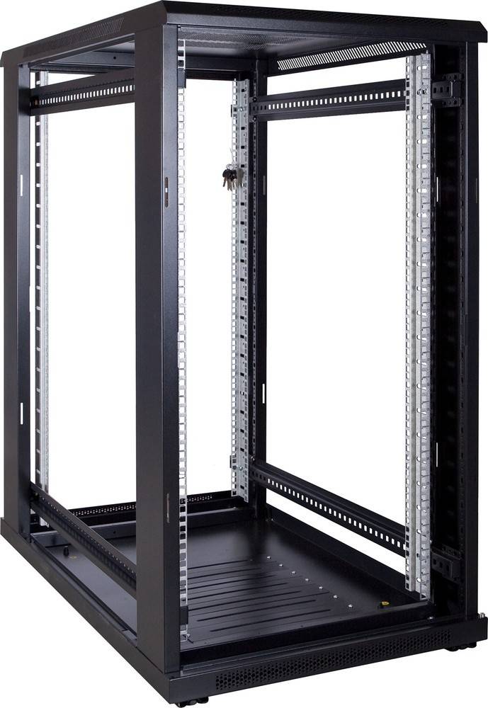 Danicom - 22 HE 19” Serverschrank, mit Glastür (BxTxH) 600 x 1000 x 1200mm