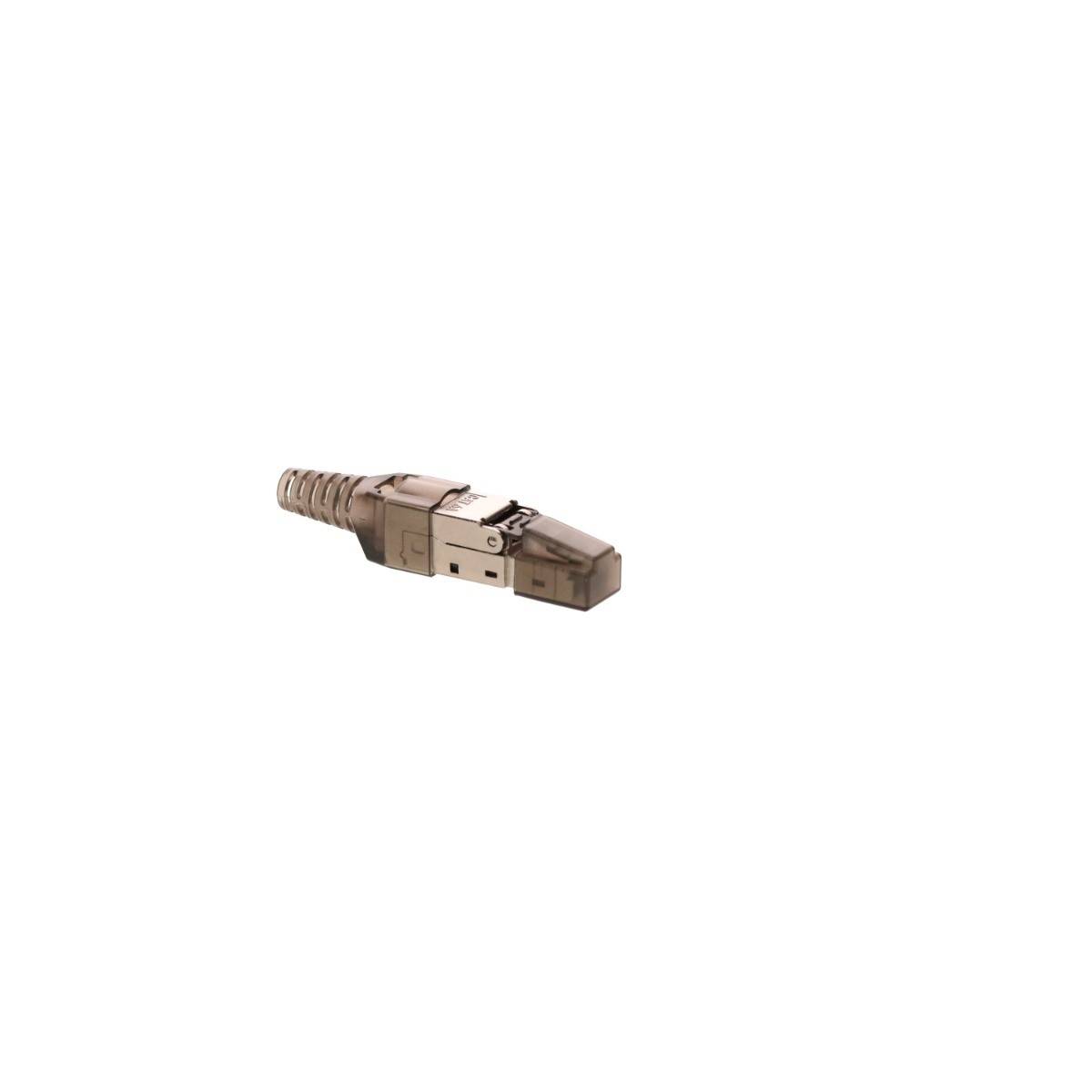 Danicom - S/FTP CAT6a Toolless RJ45 Netzwerkstecker - für Starrleiter