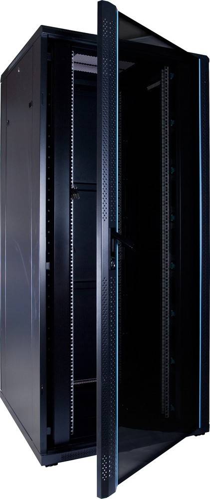 Danicom - 37 HE 19” Serverschrank, mit Glastür (BxTxH) 800 x 800 x 1800mm