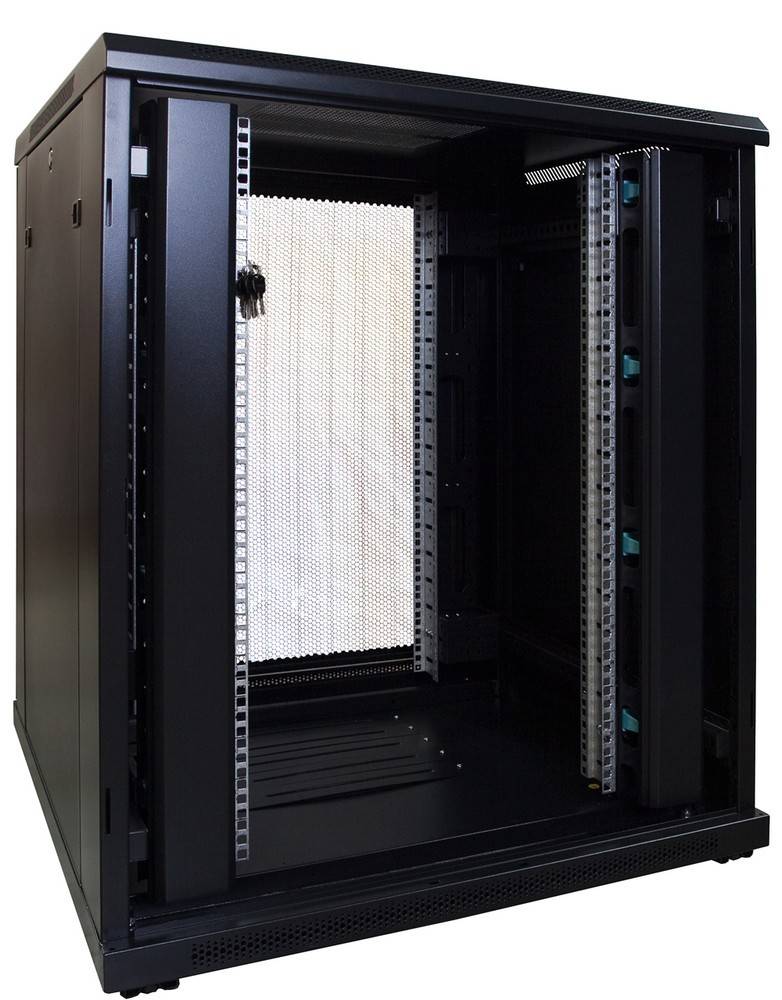 Danicom - 18 HE 19” Serverschrank, mit perforierter Fronttür (BxTxH) 800 x 800 x 1000mm