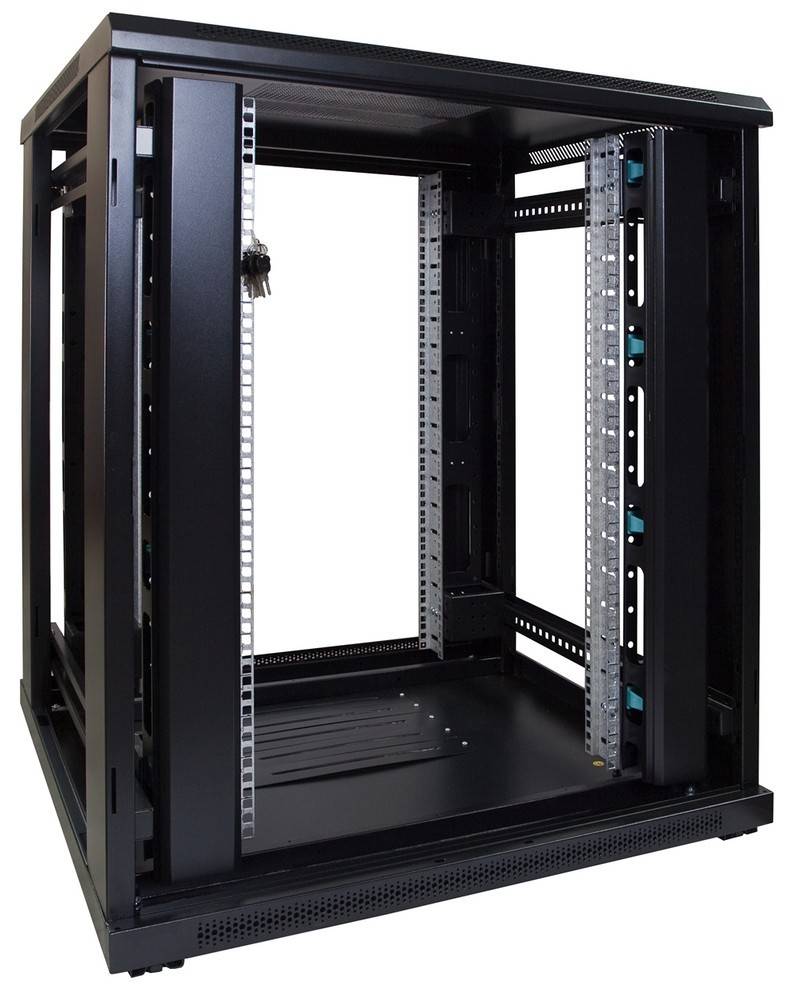 Danicom - 18 HE 19” Serverschrank, mit perforierter Fronttür (BxTxH) 800 x 800 x 1000mm