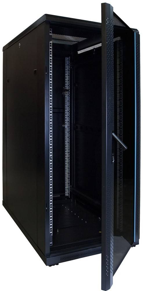 Danicom - 27 HE 19” Serverschrank, mit Glastür (BxTxH) 600 x 1000 x 1400mm