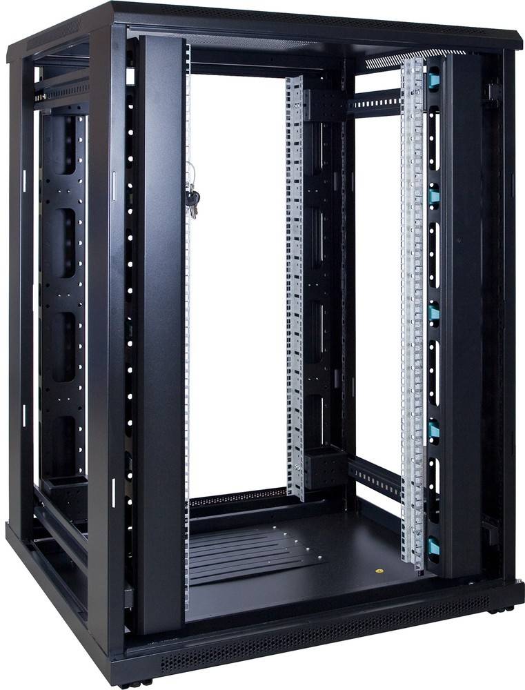 Danicom - 22 HE 19” Serverschrank, mit perforierter Fronttür (BxTxH) 800 x 800 x 1200mm