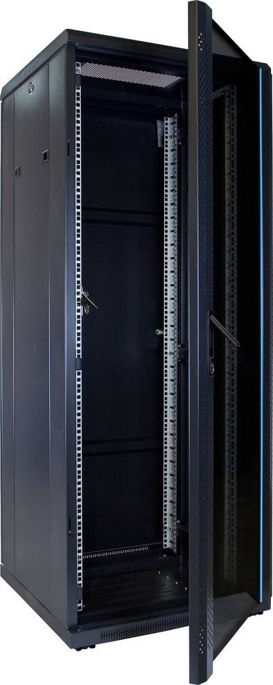 Danicom - 32 HE 19” Serverschrank, mit Glastür (BxTxH) 600 x 600 x 1600mm