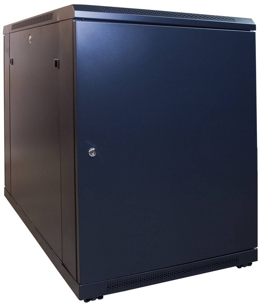 Danicom - 15 HE, kleiner Serverschrank, mit Glastür (BxTxH) 600 x 1000 x 860 mm