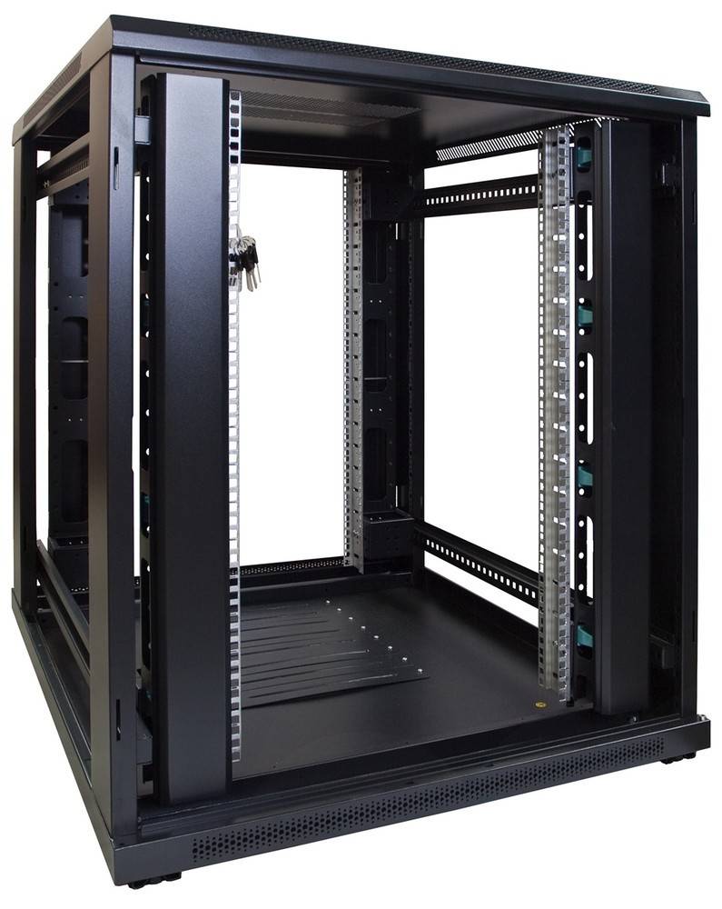 Danicom - 18 HE 19” Serverschrank, mit perforierter Fronttür (BxTxH) 800 x 1000 x 1000 mm