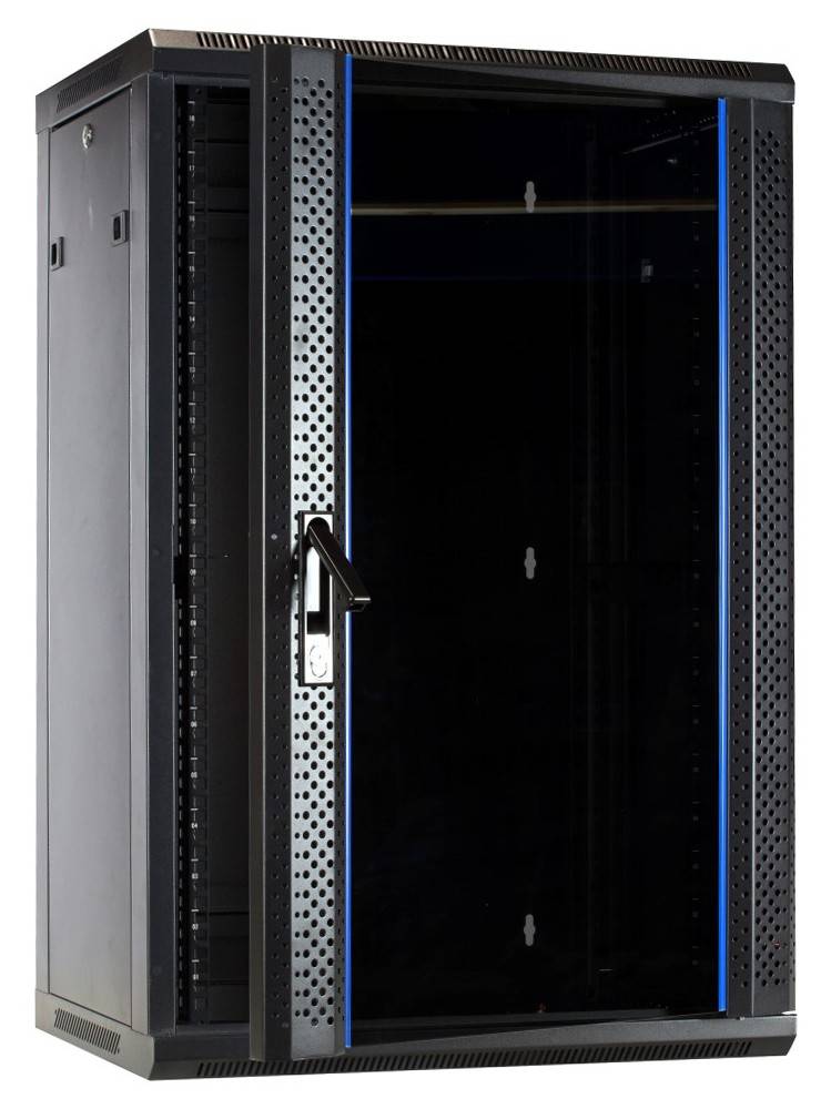 Danicom - 18 HE Serverschrank, Wandgehäuse, mit Glastür, nicht vormontiert (BxTxH) 600 x 450 x 900 mm