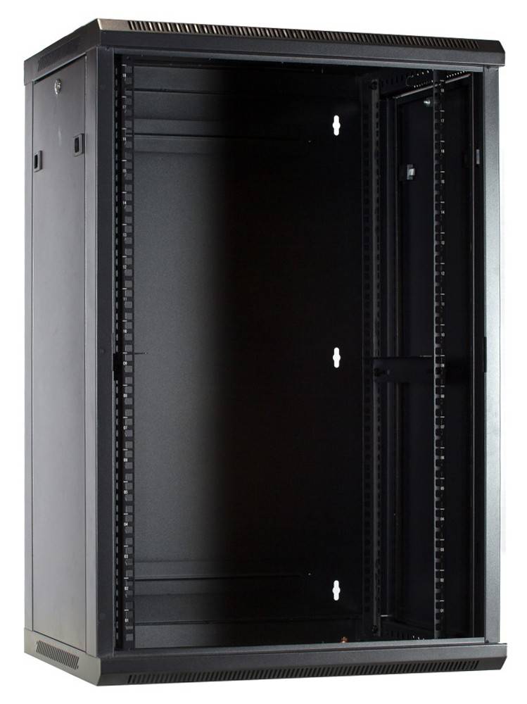 Danicom - 18 HE Serverschrank, Wandgehäuse, mit Glastür, nicht vormontiert (BxTxH) 600 x 450 x 900 mm