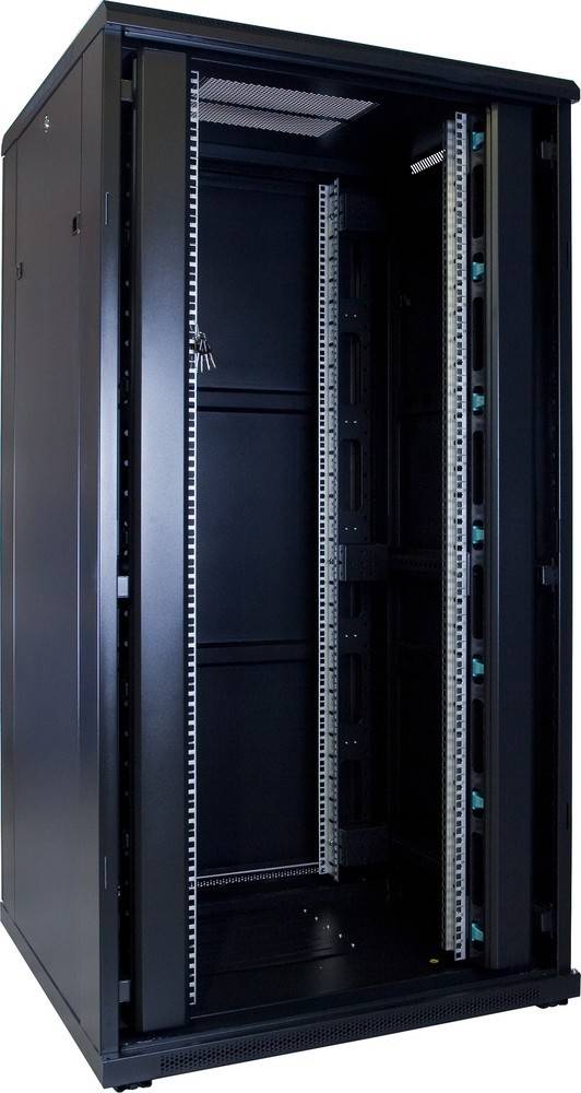 Danicom - 32 HE 19” Serverschrank, mit Glastür (BxTxH) 800 x 800 x 1600mm