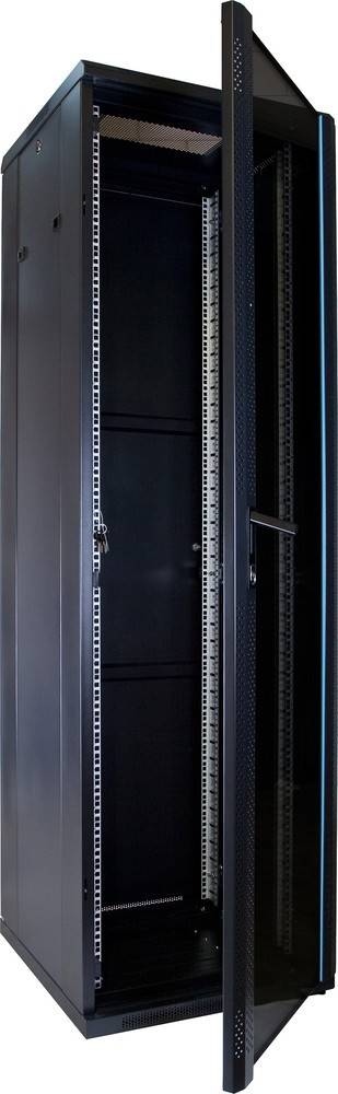 Danicom - 42 HE 19” Serverschrank, mit Glastür (BxTxH) 600 x 600 x 2000mm