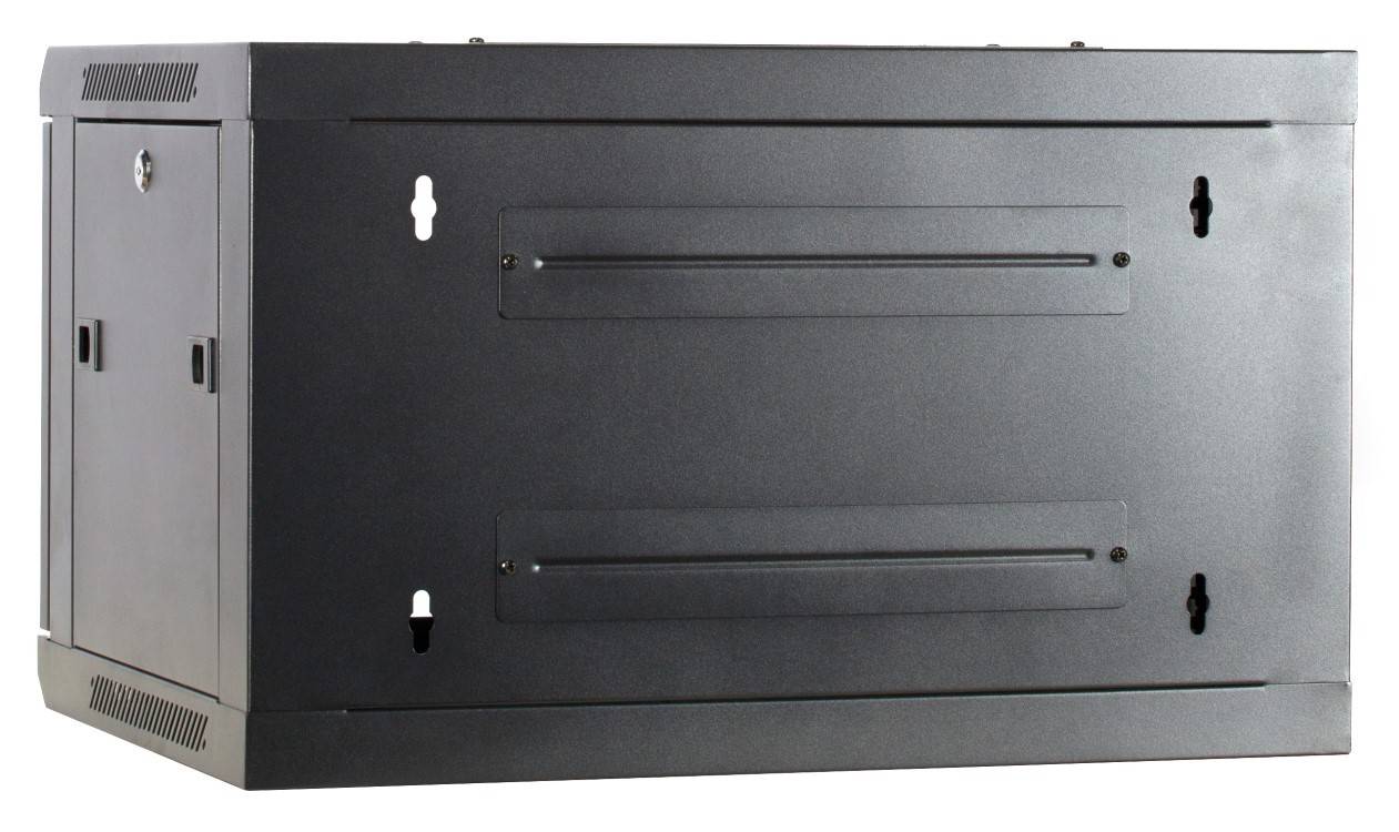 Danicom - 6 HE Serverschrank, Wandgehäuse, mit Glastür, nicht vormontiert (BxTxH) 600 x 450 x 367mm