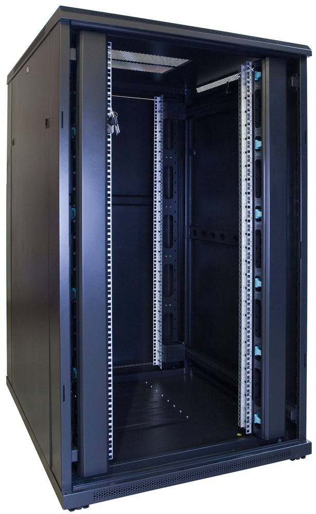 Danicom - 27 HE 19” Serverschrank, mit Glastür (BxTxH) 800 x 1000 x 1400mm