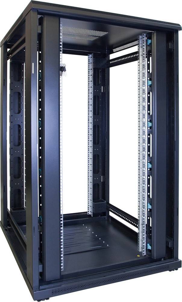 Danicom - 27 HE 19” Serverschrank, mit Glastür (BxTxH) 800 x 1000 x 1400mm