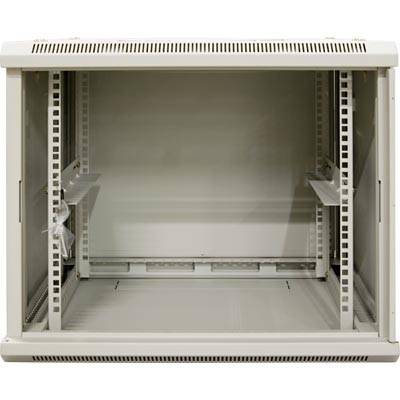 Danicom - 12 HE Serverschrank, wendbares Wandgehäuse mit Glastür, Weiß (BxTxH) 600 x 600 x 635mm