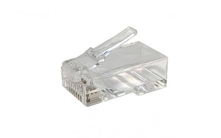 Danicom - CAT6a Stecker RJ45 geschirmt - für Starrleiter - 10 Stück