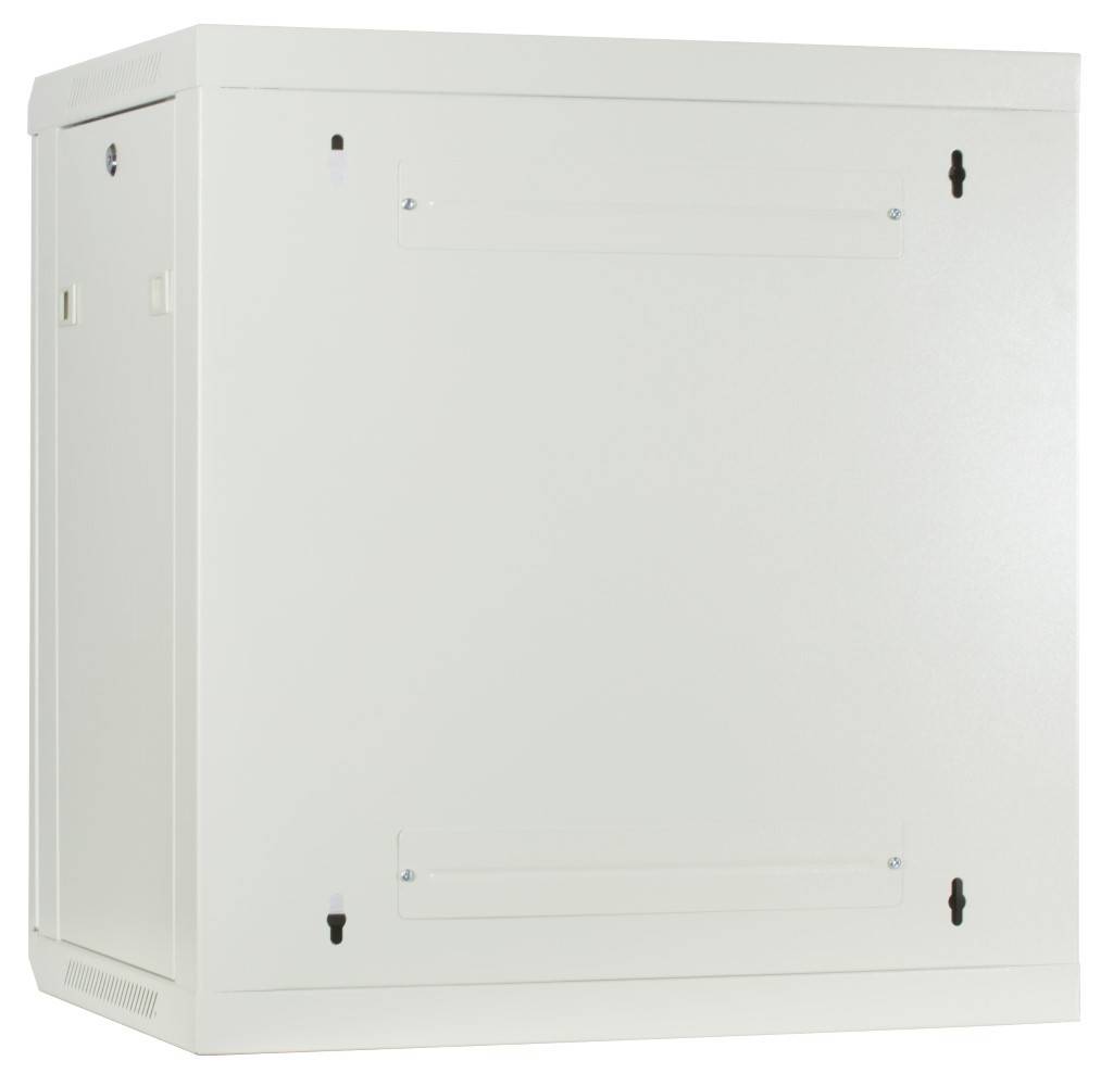 Danicom - 12 HE Serverschrank, Wandgehäuse, mit Glastür, Weiß, (BxTxH) 600 x 450 x 634mm