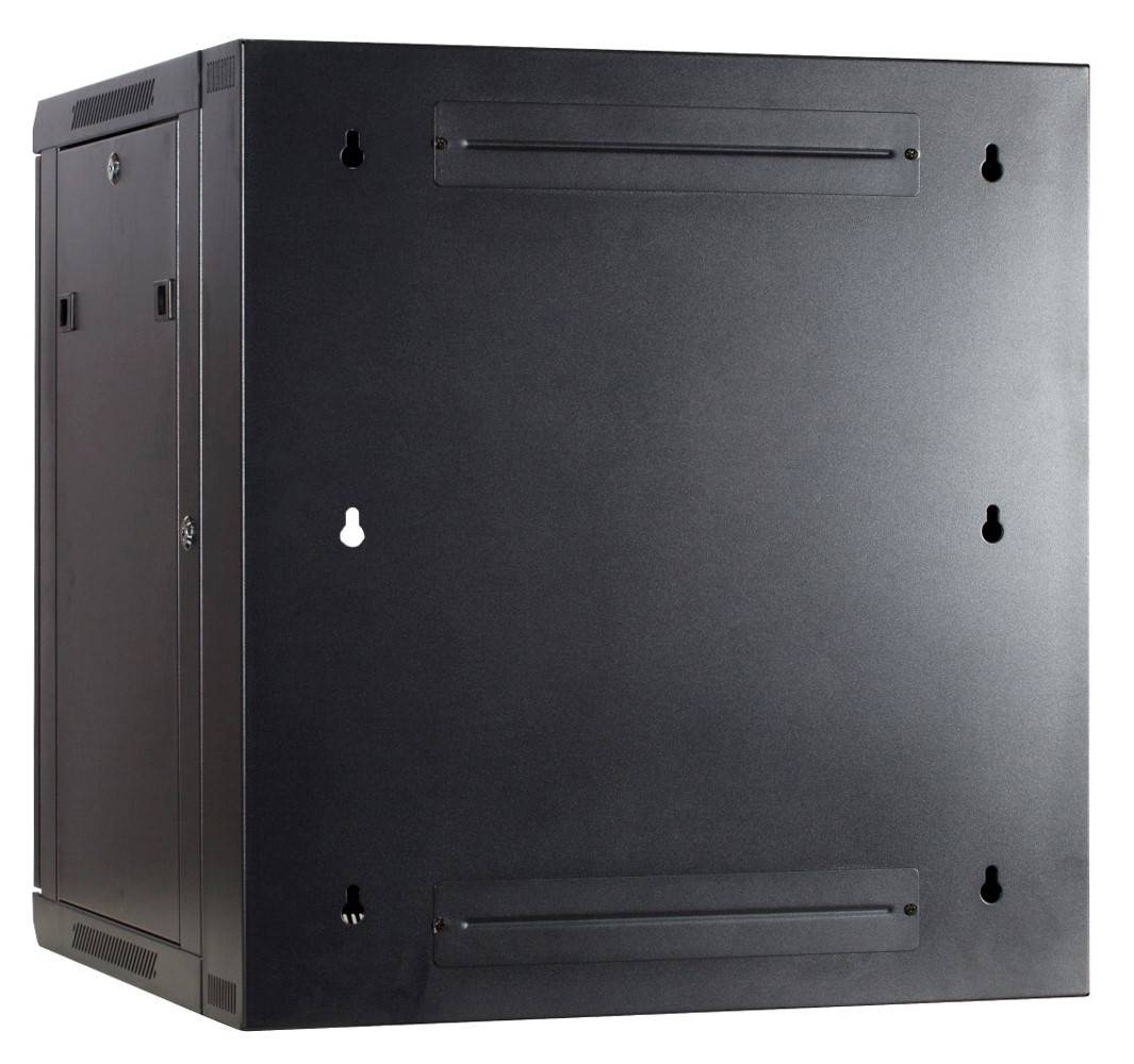 Danicom - 12 HE Serverschrank, wendbares Wandgehäuse mit Glastür (BxTxH) 600 x 600 x 635mm