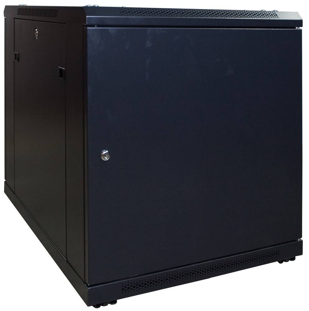 Danicom - 12 HE, kleiner Serverschrank, mit Glastür (BxTxH) 600 x 800 x 720 mm