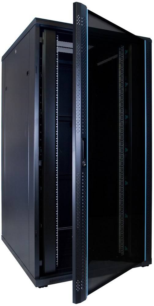 Danicom - 32 HE 19” Serverschrank, mit Glastür (BxTxH) 800 x 1000 x 1600mm