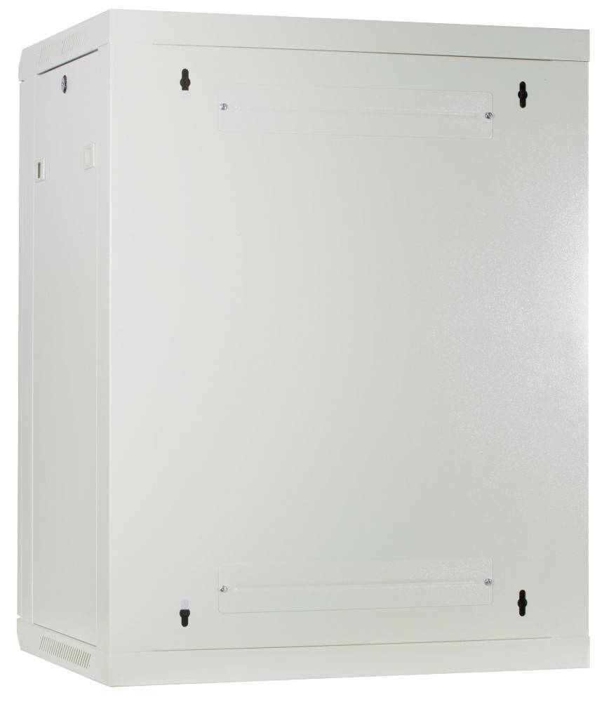 Danicom - 15 HE Serverschrank, Wandgehäuse, mit Glastür, Weiß, (BxTxH) 600 x 450 x 770mm